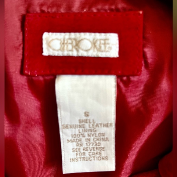 Like new Genuine suede shirt jacket sz S red - Picture 2 of 3